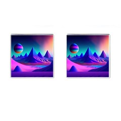 Fantasy Universe Art Wallpaper Artwork Cufflinks (square) by Uceng