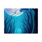 Blue Forrest Jungle,tree Trees Nature Landscape Premium Plush Fleece Blanket (Mini) 35 x27  Blanket Front