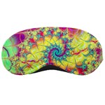 Fractal Spiral Abstract Background Vortex Yellow Sleeping Mask Front