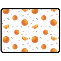 Oranges Fleece Blanket (large) by SychEva