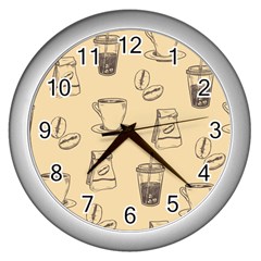 Coffee-56 Wall Clock (silver) by nateshop