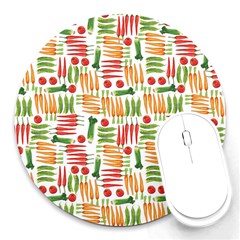 Vegetables Round Mousepad by SychEva