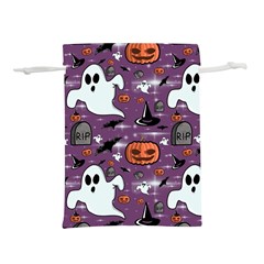 Pumpkin Ghost Witch Hat Halloween Sketch Holiday Lightweight Drawstring Pouch (l) by Ravend