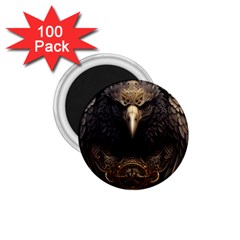 Eagle Ornate Pattern Feather Texture 1 75  Magnets (100 Pack)  by Ravend