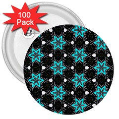 Pattern Design Scrapbooking Colorful Stars 3  Buttons (100 Pack)  by Ravend