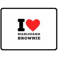 I Love Marijuana Brownie Fleece Blanket (large) by ilovewhateva