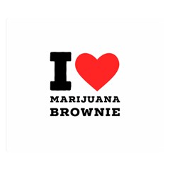 I Love Marijuana Brownie Two Sides Premium Plush Fleece Blanket (small) by ilovewhateva