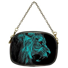 Angry Male Lion Predator Carnivore Chain Purse (two Sides) by Salman4z