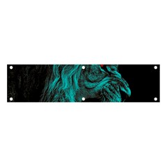 Angry Male Lion Predator Carnivore Banner And Sign 4  X 1  by Salman4z