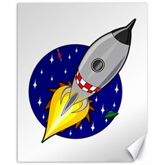 Rocket Ship Launch Vehicle Moon Canvas 16  X 20  by Salman4z