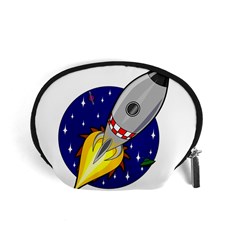 Rocket Ship Launch Vehicle Moon Accessory Pouch (small) by Salman4z