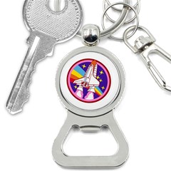 Badge Patch Pink Rainbow Rocket Bottle Opener Key Chain by Salman4z