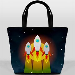 Rocket Take Off Missiles Cosmos Bucket Bag by Salman4z