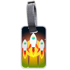 Rocket Take Off Missiles Cosmos Luggage Tag (two Sides) by Salman4z