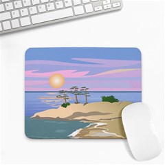 Vacation Island Sunset Sunrise Small Mousepad by Salman4z