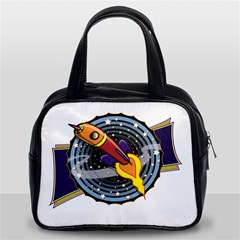 Rocket Space Clipart Illustrator Classic Handbag (two Sides) by Salman4z