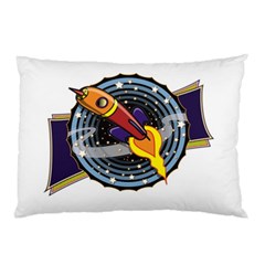 Rocket Space Clipart Illustrator Pillow Case by Salman4z