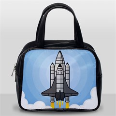 Rocket Shuttle Spaceship Science Classic Handbag (one Side) by Salman4z