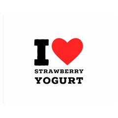 I Love Strawberry Yogurt Premium Plush Fleece Blanket (medium) by ilovewhateva