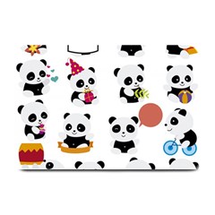 Playing Panda Cartoon Plate Mats by Salman4z