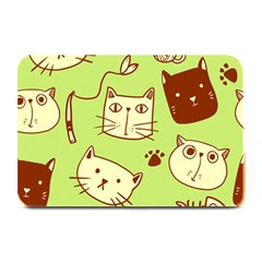 Cute Hand Drawn Cat Seamless Pattern Plate Mats by Salman4z