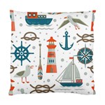 Nautical Elements Pattern Background Standard Cushion Case (One Side) Front