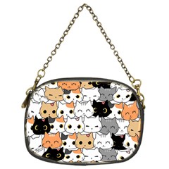 Cute-cat-kitten-cartoon-doodle-seamless-pattern Chain Purse (two Sides) by Salman4z