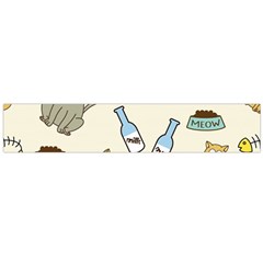 Happy-cats-pattern-background Large Premium Plush Fleece Scarf  by Salman4z