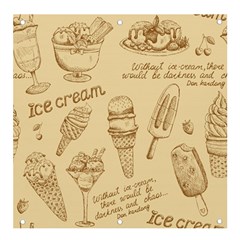 Ice-cream-vintage-pattern Banner And Sign 4  X 4  by Salman4z