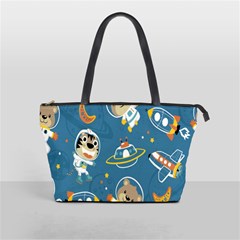 Seamless-pattern-funny-astronaut-outer-space-transportation Classic Shoulder Handbag by Salman4z