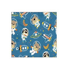 Seamless-pattern-funny-astronaut-outer-space-transportation Satin Bandana Scarf 22  X 22  by Salman4z