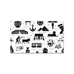 Dark-seamless-pattern-symbols-landmarks-signs-egypt --- Sticker (rectangular) by Salman4z