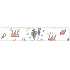 Seamless-pattern-cute-unicorn-cartoon-hand-drawn Large Premium Plush Fleece Scarf  by Salman4z