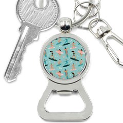 Beach-surfing-surfers-with-surfboards-surfer-rides-wave-summer-outdoors-surfboards-seamless-pattern- Bottle Opener Key Chain by Salman4z