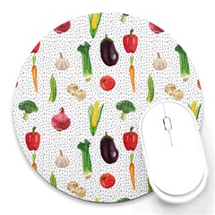 Vegetable Round Mousepad by SychEva