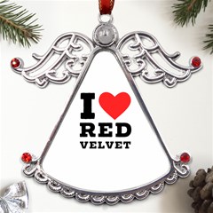 I Love Red Velvet Metal Angel With Crystal Ornament by ilovewhateva