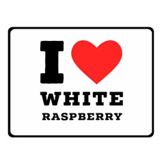 I Love White Raspberry Fleece Blanket (small) by ilovewhateva