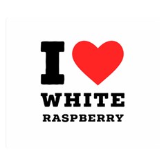 I Love White Raspberry Premium Plush Fleece Blanket (small) by ilovewhateva