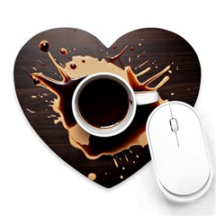 Coffee Cafe Espresso Drink Beverage Heart Mousepad by Ravend