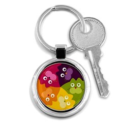 Colorful Cats Key Chain (round) by Sparkle