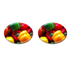 Colorful Capsicum Cufflinks (oval) by Sparkle