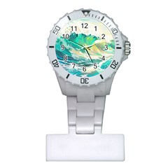 Waves Ocean Sea Tsunami Nautical Painting Plastic Nurses Watch by Ravend