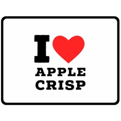 I Love Apple Crisp Fleece Blanket (large) by ilovewhateva