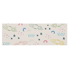 Spaceship Pattern Star Banner And Sign 6  X 2  by danenraven