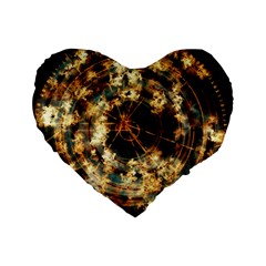 Science Fiction Background Fantasy Standard 16  Premium Flano Heart Shape Cushions by danenraven