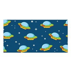 Seamless-pattern-ufo-with-star-space-galaxy-background Satin Shawl 45  X 80  by Salman4z