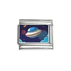 Ufo-alien-spaceship-galaxy Italian Charm (9mm) by Salman4z