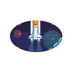 Spaceship-milkyway-galaxy Sticker Oval (100 pack) Front