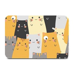 Seamless-pattern-cute-cat-cartoons Plate Mats by Salman4z