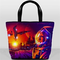 Far-future-human-colonization Bucket Bag by Salman4z